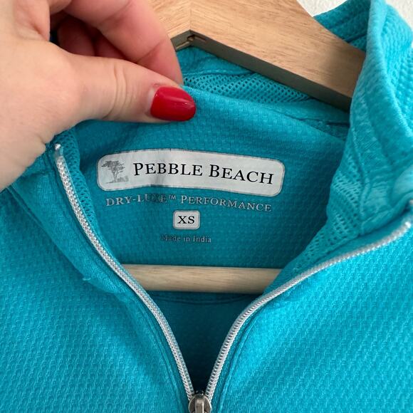 Pebble Beach 1/2 Zip Pullover Activewear Jacket Blue XS - Picture 9 of 9